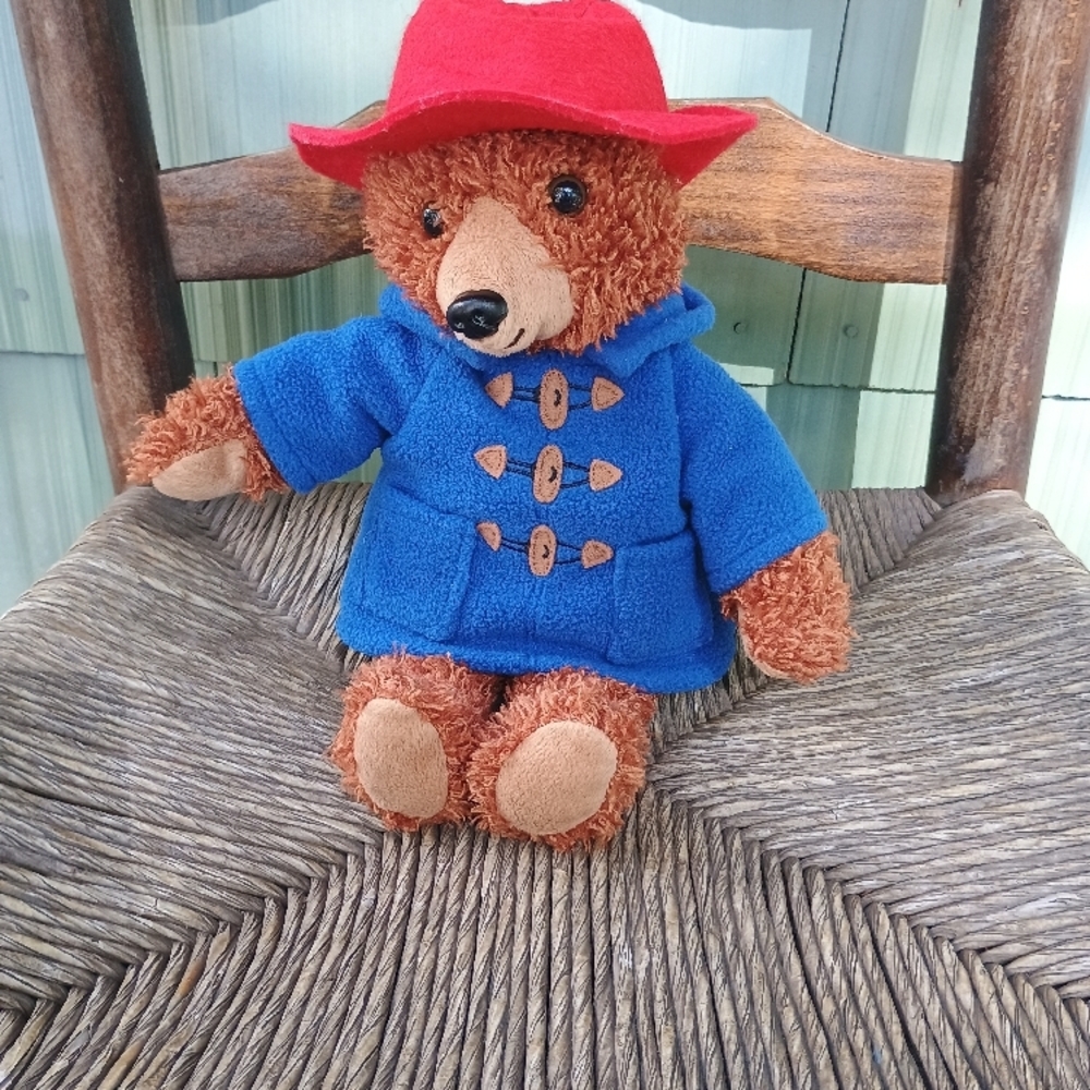 Tottoy Paddington Teddy Bear 10" Plush Stuffed Animal with Blue Coat Red Hat - Picture 2 of 15